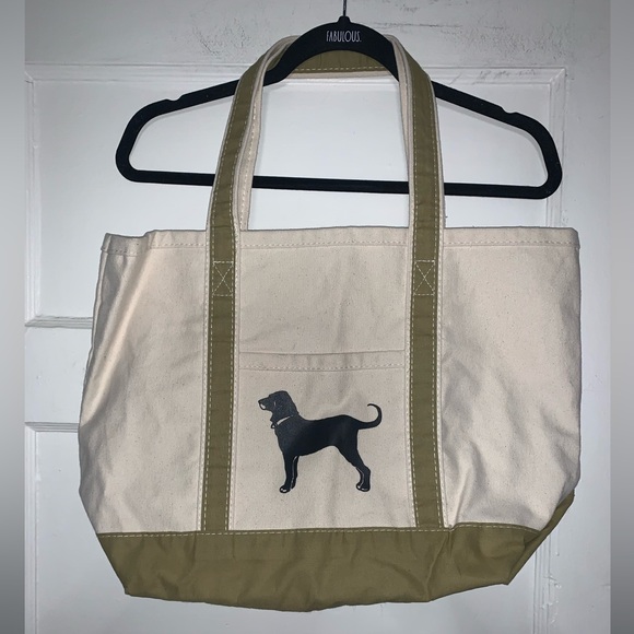 The Black Dog Bags The Black Dog Canvas Tote With Green Color S